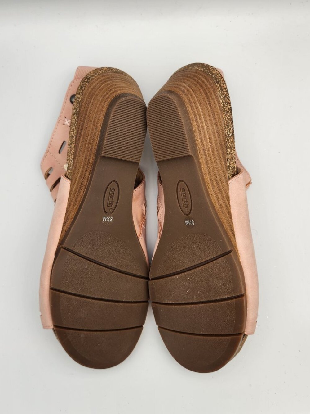 Pink Cutout Slingback Wedge Sandals | Women's 8.5 - Picture 9 of 16